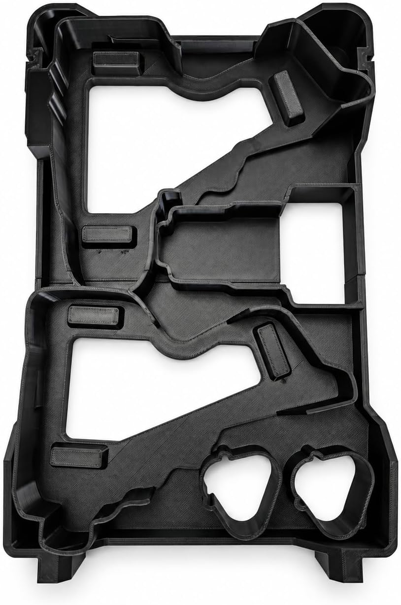 M12 Drill & Impact Driver Gen 3 Compatible Tool Insert | Holds one XC 4.0 battery and two CP 1.5 batteries | Fits PACKOUT Compact Organizer 48-22-8435 | PETG