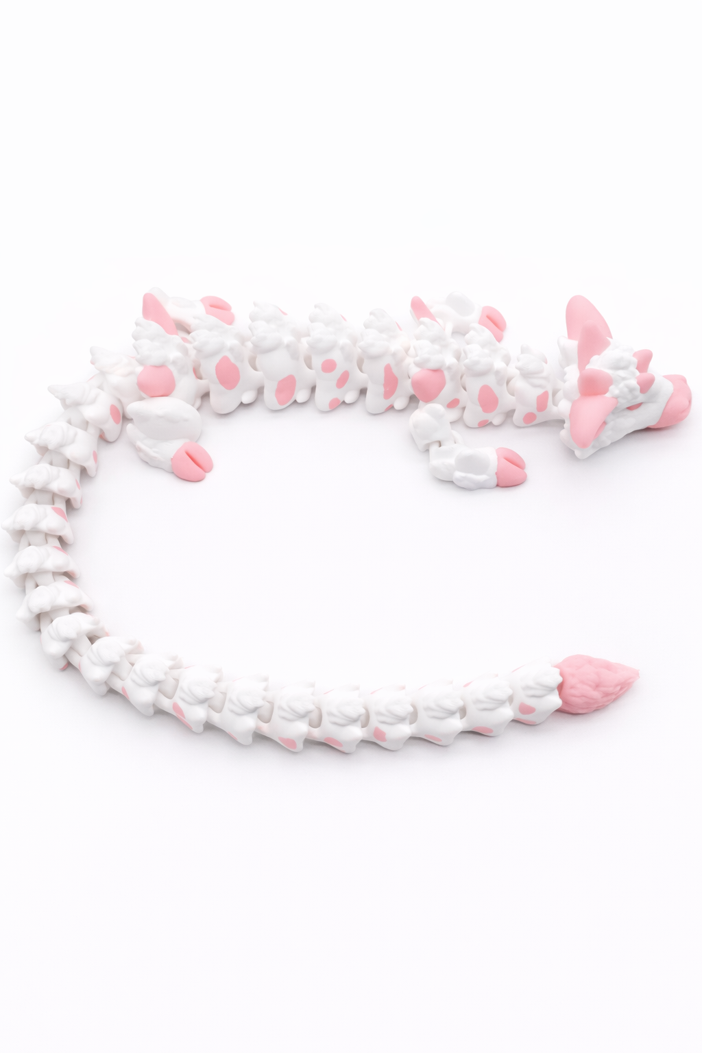 Articulated Cow Dragon 3D Printed Flexi Toy – Flexible Fidget Desk Toy