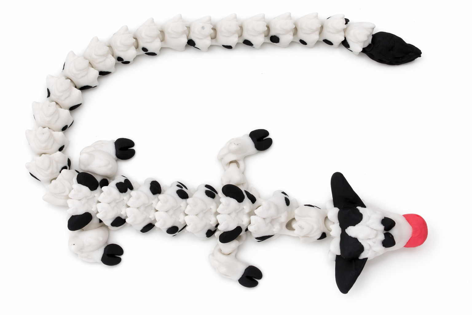 Articulated Cow Dragon 3D Printed Flexi Toy – Flexible Fidget Desk Toy