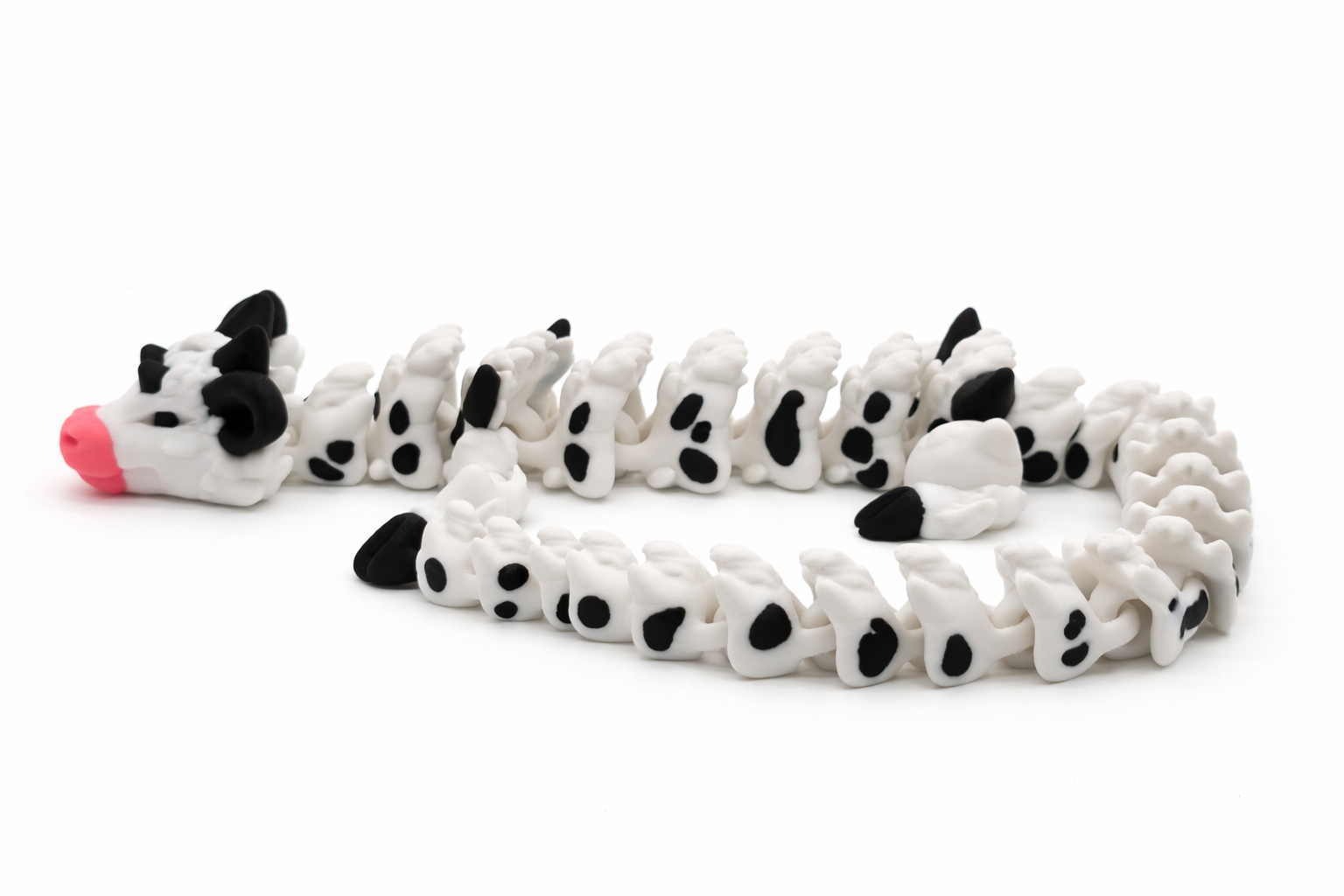Articulated Cow Dragon 3D Printed Flexi Toy – Flexible Fidget Desk Toy