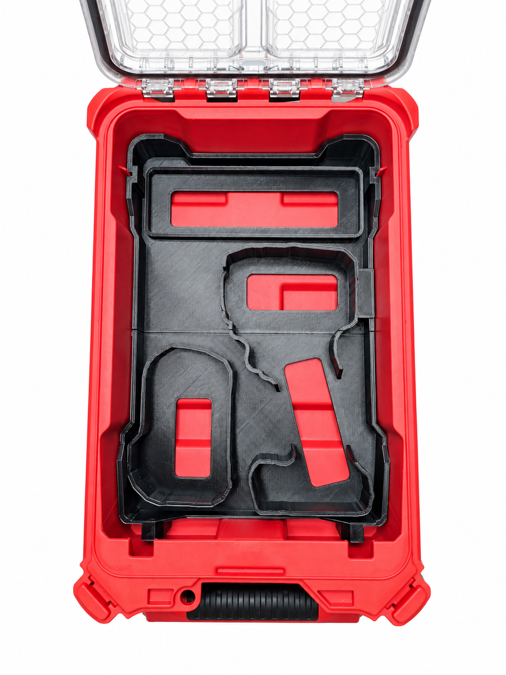 Milwaukee M18 FUEL Impact Driver Organizer Insert, Battery Storage, AirTag Pocket (3D Printed)
