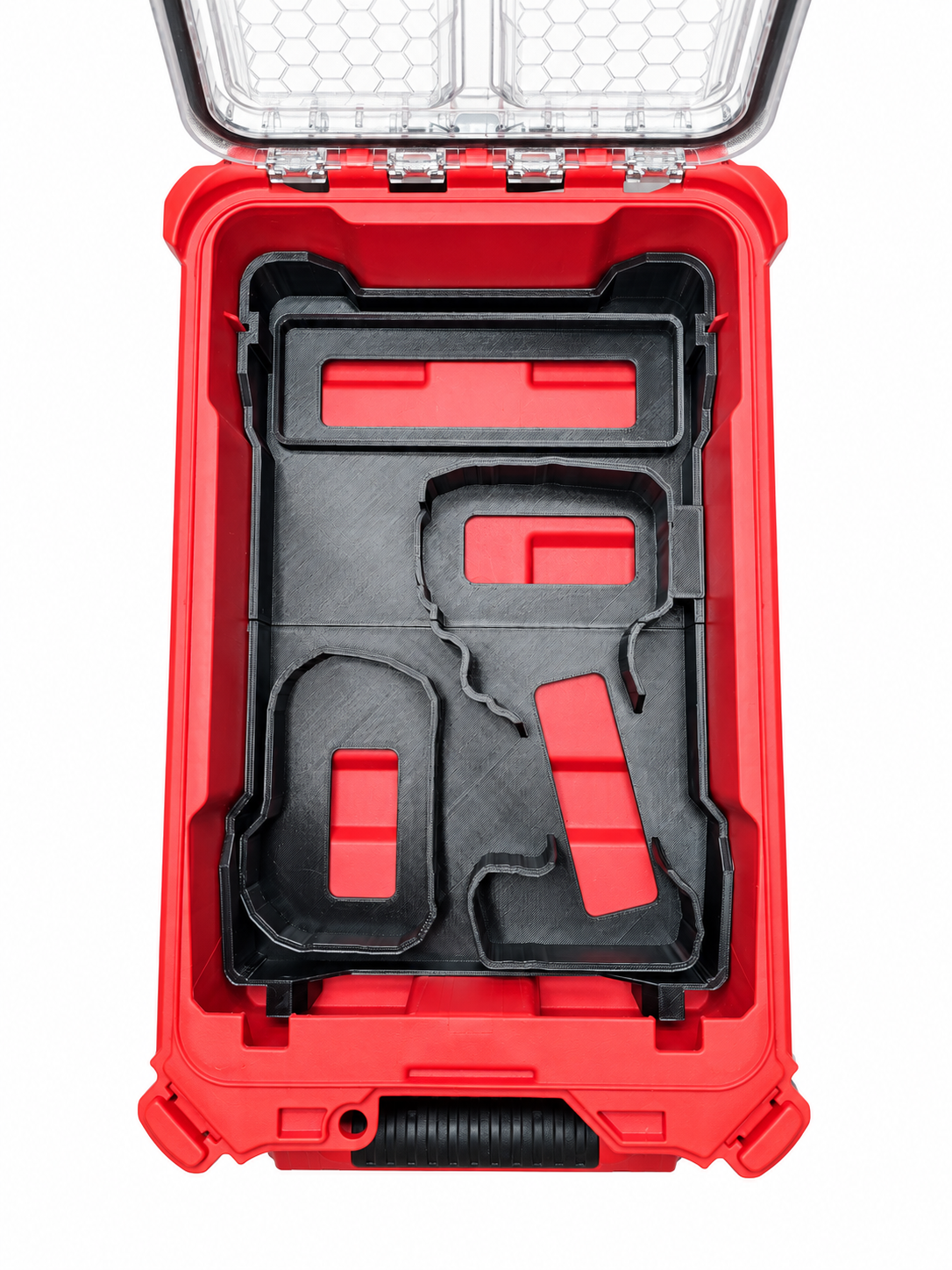 Milwaukee M18 FUEL Impact Driver Organizer Insert, Battery Storage, AirTag Pocket (3D Printed)