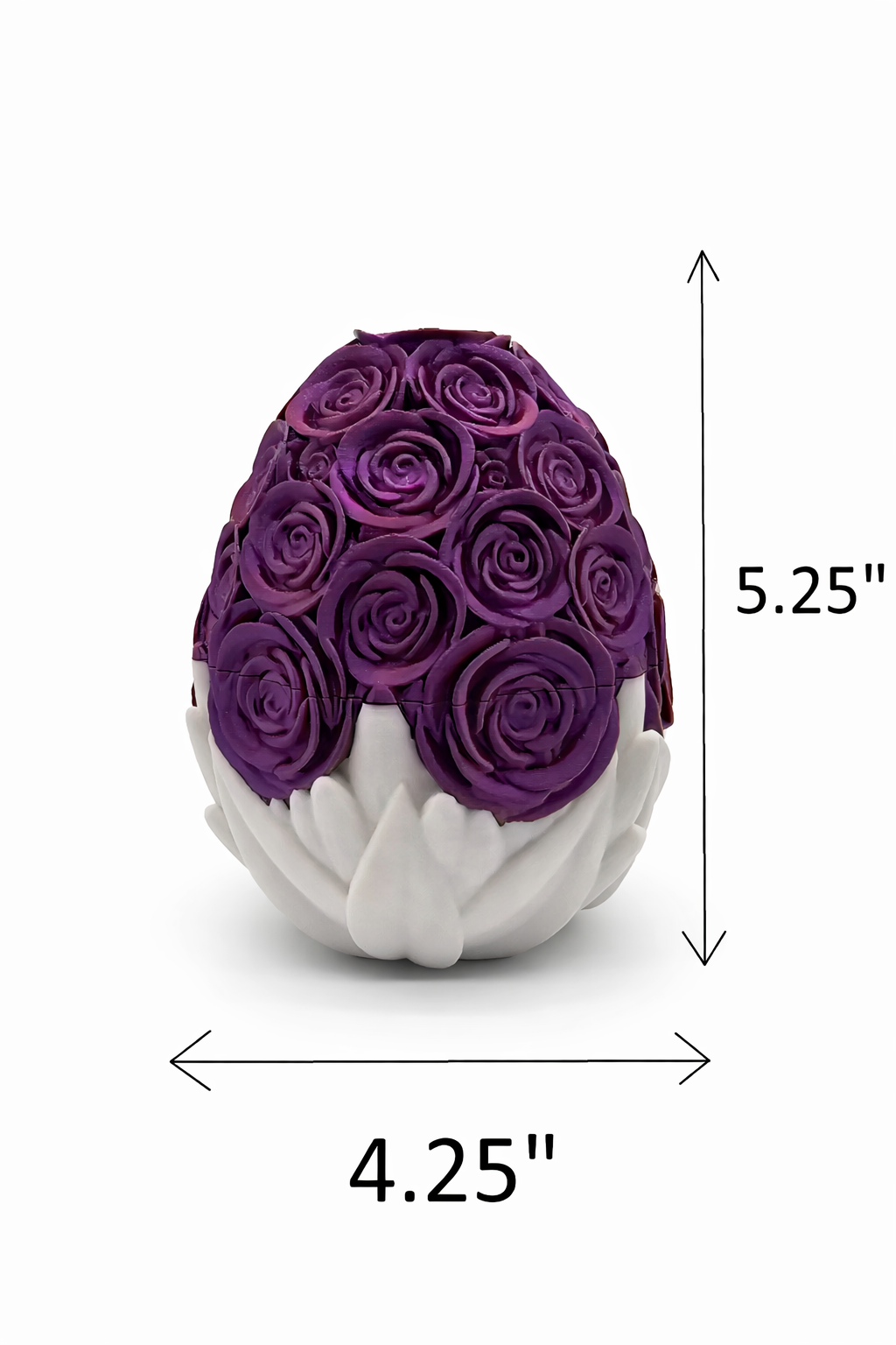 3D Printed Rose Heart Dragon & Baby Rose Dragon with Egg